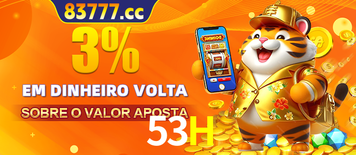 Promoção para baixar e instalar o aplicativo do cassino 53H. O banner oferece uma recompensa de R1aR1aR8, com a imagem de uma cobra sobre moedas de ouro.