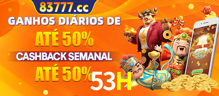 Anúncio de um membro ganhador do cassino 53H que ganhou R$2.193.486,00 jogando o slot PG Fortune Tiger, com os mascotes do jogo comemorando o prêmio.
